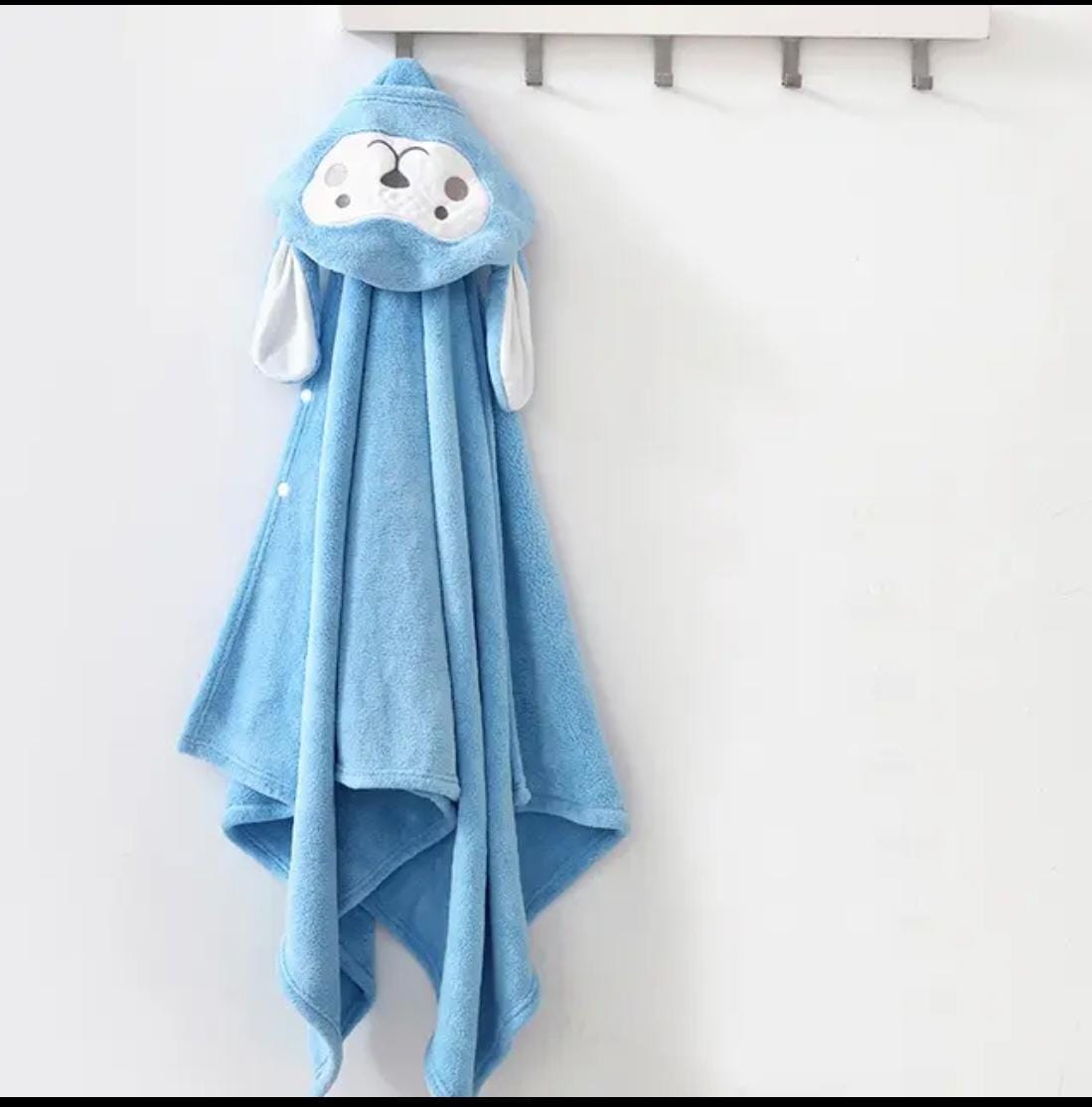 Baby Hooded Bath Towel, Soft Fleece Animal Design,  Blanket For Babys